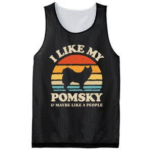 I Like My Pomsky And Maybe Like 3 People Dog Lover Retro Mesh Reversible Basketball Jersey Tank