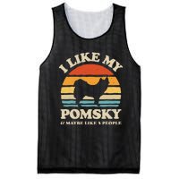 I Like My Pomsky And Maybe Like 3 People Dog Lover Retro Mesh Reversible Basketball Jersey Tank