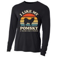 I Like My Pomsky And Maybe Like 3 People Dog Lover Retro Cooling Performance Long Sleeve Crew