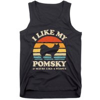 I Like My Pomsky And Maybe Like 3 People Dog Lover Retro Tank Top