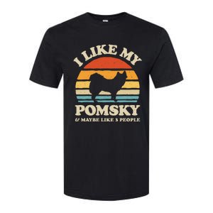 I Like My Pomsky And Maybe Like 3 People Dog Lover Retro Softstyle CVC T-Shirt