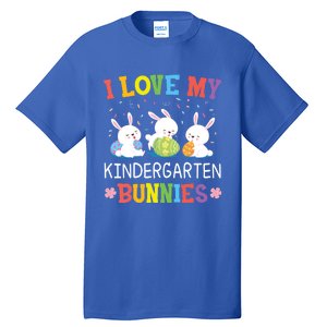 I Love My Kindergarten Bunnies Teacher Easter Day Cool Gift Tall T-Shirt