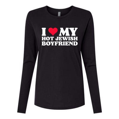 I Love My Hot Jewish Boyfriend I Heart My Hot Jewish Womens Cotton Relaxed Long Sleeve T-Shirt