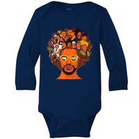 I Love My Roots Back Powerful Black History Month Dna Pride Design Baby Long Sleeve Bodysuit