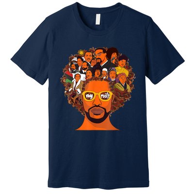 I Love My Roots Back Powerful Black History Month Dna Pride Design Premium T-Shirt