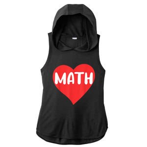 I Love Math School University Algebra Funny Mathematics Ladies PosiCharge Tri-Blend Wicking Draft Hoodie Tank