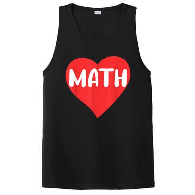 I Love Math School University Algebra Funny Mathematics PosiCharge Competitor Tank