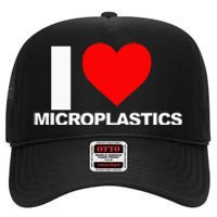 I Love Microplastics High Crown Mesh Back Trucker Hat