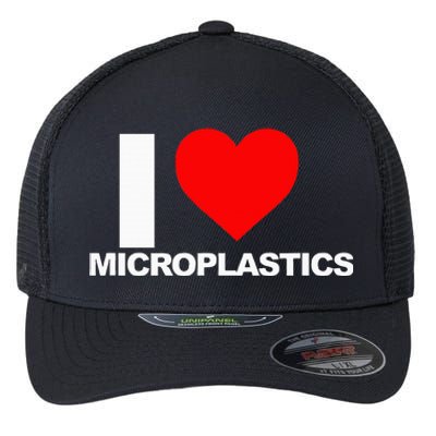 I Love Microplastics Flexfit Unipanel Trucker Cap