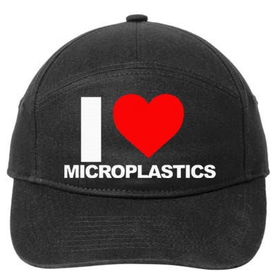 I Love Microplastics 7-Panel Snapback Hat