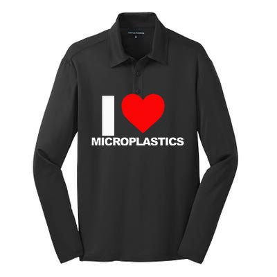 I Love Microplastics Silk Touch Performance Long Sleeve Polo