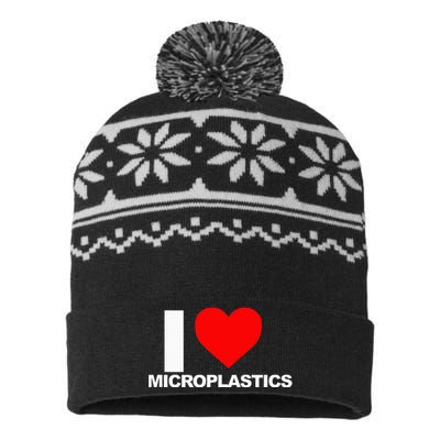 I Love Microplastics USA-Made Snowflake Beanie