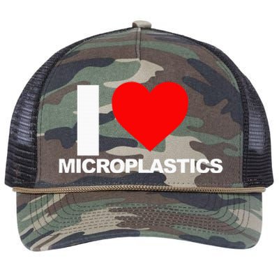 I Love Microplastics Retro Rope Trucker Hat Cap