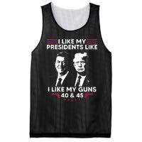 I Like My Presidents Like I Like My Guns 40 & 45 Vote Trump Mesh Reversible Basketball Jersey Tank