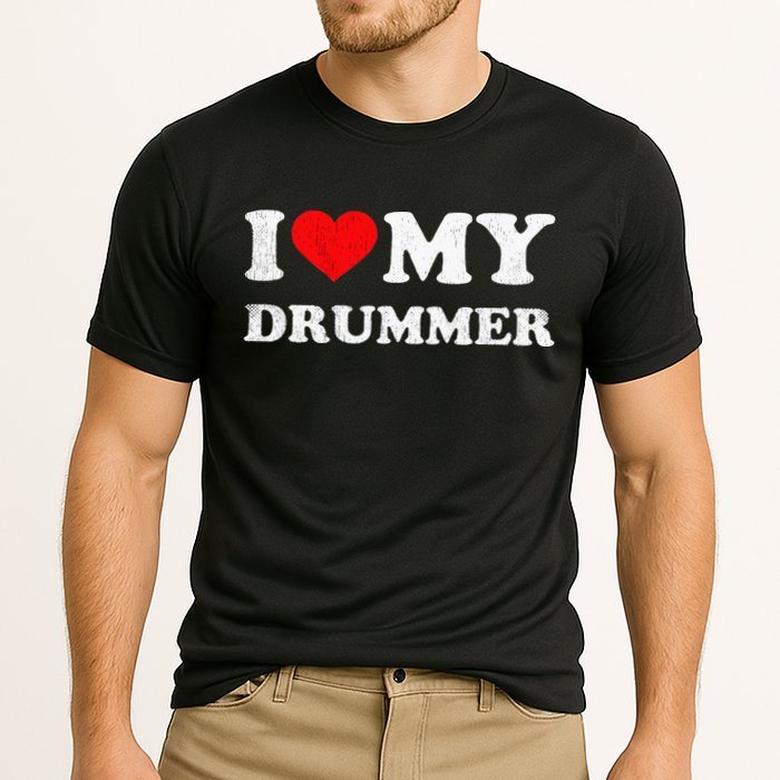 I Love My Drummer I Heart My Drummer Apparel Cooling Performance Crew T-Shirt