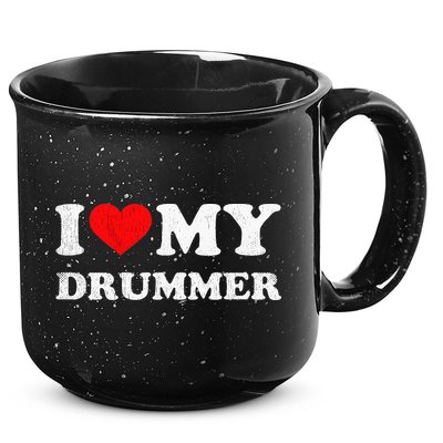 I Love My Drummer I Heart My Drummer Apparel 15oz Campfire Ceramic Mug