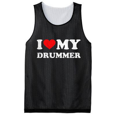 I Love My Drummer I Heart My Drummer Apparel Mesh Reversible Basketball Jersey Tank