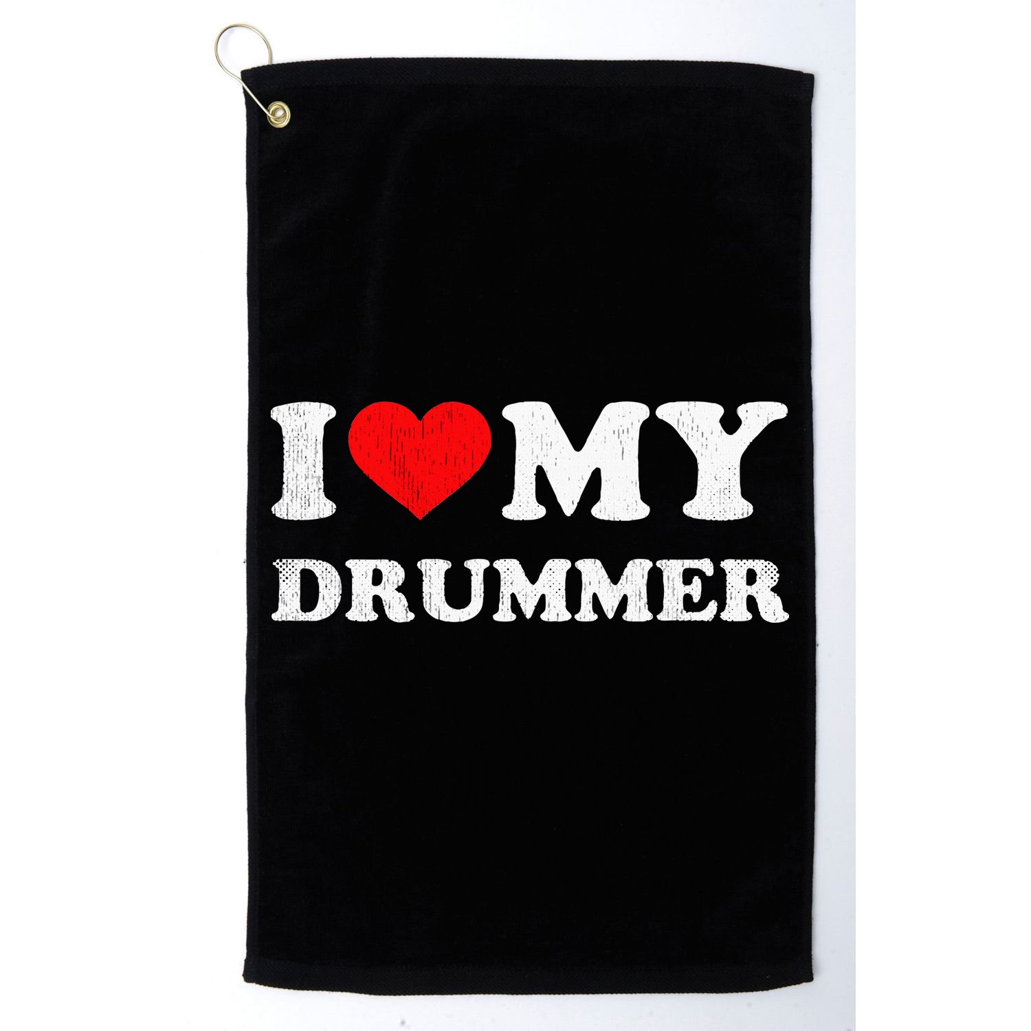 I Love My Drummer I Heart My Drummer Apparel Golf Towel
