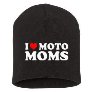 I Love Moto Moms Short Acrylic Beanie