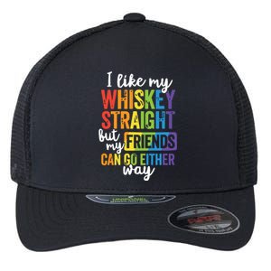 I Like My Whiskey Straight LGBT Pride Gay Lesbian Flexfit Unipanel Trucker Cap