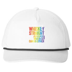 I Like My Whiskey Straight LGBT Pride Gay Lesbian Snapback Five-Panel Rope Hat