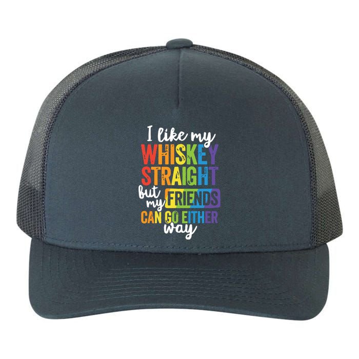 I Like My Whiskey Straight LGBT Pride Gay Lesbian Yupoong Adult 5-Panel Trucker Hat