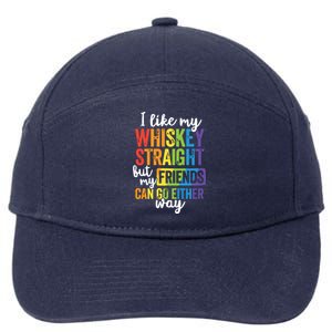 I Like My Whiskey Straight LGBT Pride Gay Lesbian 7-Panel Snapback Hat