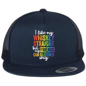 I Like My Whiskey Straight LGBT Pride Gay Lesbian Flat Bill Trucker Hat