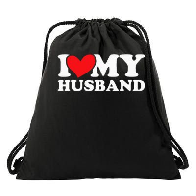 I love my husband Drawstring Bag