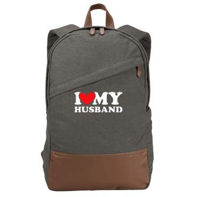 I love my husband Cotton Canvas Backpack