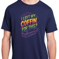 I Left My Coffin For This Funny Halloween Coffin Bats Adult ChromaSoft Performance T-Shirt