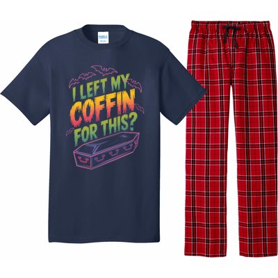 I Left My Coffin For This Funny Halloween Coffin Bats Pajama Set