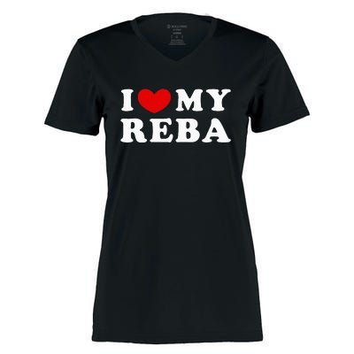 I Love My Reba Women's Momentum V-Neck T-Shirt