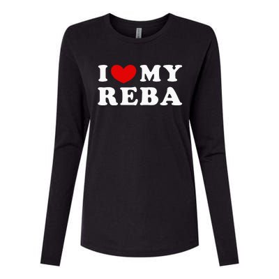 I Love My Reba Womens Cotton Relaxed Long Sleeve T-Shirt