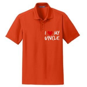 I Love My Uncle Valentines Outfit Matching Oncle Family Gift Dry Zone Grid Polo