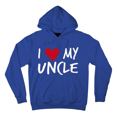 I Love My Uncle Valentines Outfit Matching Oncle Family Gift Hoodie