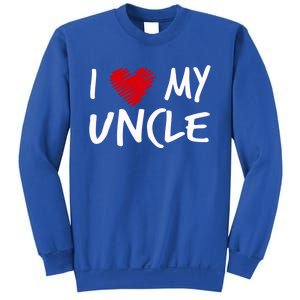 I Love My Uncle Valentines Outfit Matching Oncle Family Gift Sweatshirt