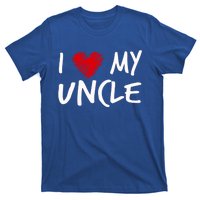 I Love My Uncle Valentines Outfit Matching Oncle Family Gift T-Shirt