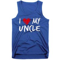 I Love My Uncle Valentines Outfit Matching Oncle Family Gift Tank Top