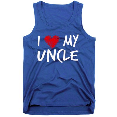 I Love My Uncle Valentines Outfit Matching Oncle Family Gift Tank Top