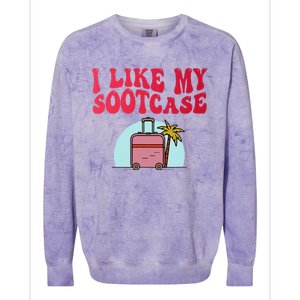 I Like My Sootcase Suitcase Funny Travel Bag Humor Trendy Colorblast Crewneck Sweatshirt