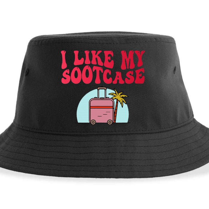 I Like My Sootcase Suitcase Funny Travel Bag Humor Trendy Sustainable Bucket Hat