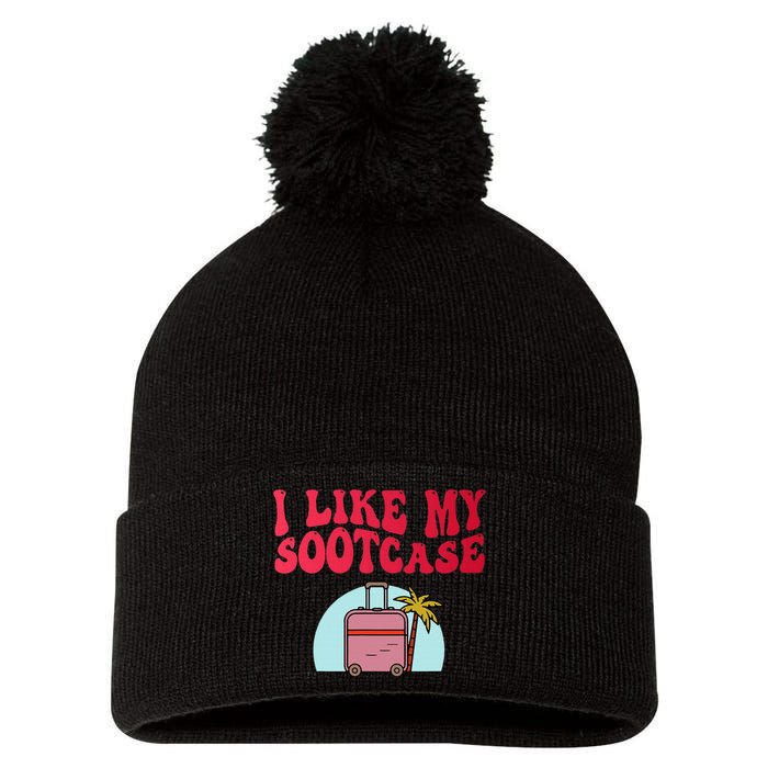 I Like My Sootcase Suitcase Funny Travel Bag Humor Trendy Pom Pom 12in Knit Beanie