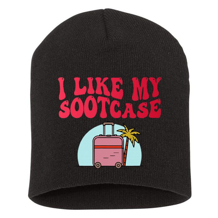 I Like My Sootcase Suitcase Funny Travel Bag Humor Trendy Short Acrylic Beanie