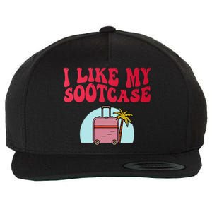 I Like My Sootcase Suitcase Funny Travel Bag Humor Trendy Wool Snapback Cap