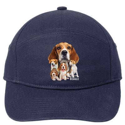 I Love My Beagle Dog Themed Funny Beagle Lover 7-Panel Snapback Hat