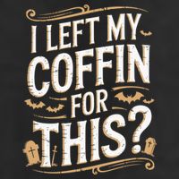 I Left My Coffin For This Funny Halloween Coffin Bats Microfiber Hand Towel