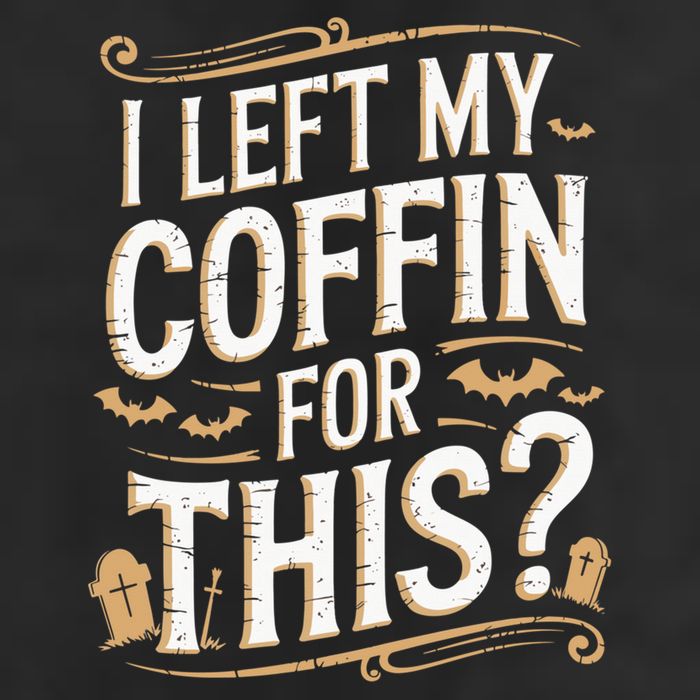 I Left My Coffin For This Funny Halloween Coffin Bats Microfiber Hand Towel