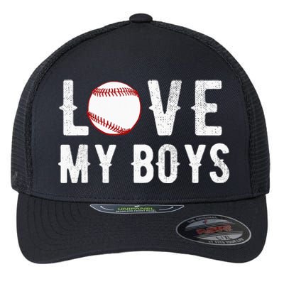 I Love My  Baseball Mom funny mother's day Flexfit Unipanel Trucker Cap