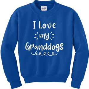 I Love My Granddogs Dog Grandma Grandpa Granddog Gift Kids Sweatshirt